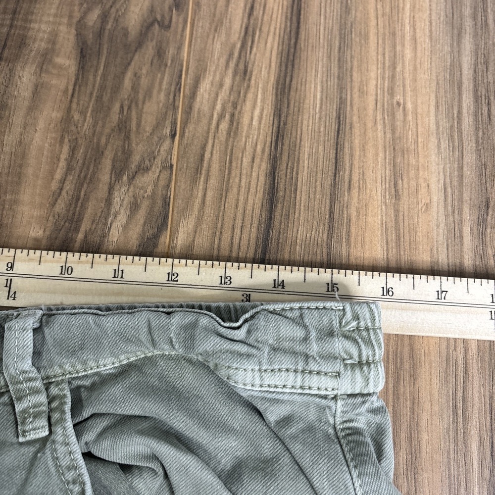 Zara Women's Denim‎ Joggers Pants Size XL Light Olive Green Pull On With Zipper - Picture 10 of 15